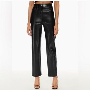 ARITZIA Wilfred Melina High rise Vegan Leather Pants Size 8